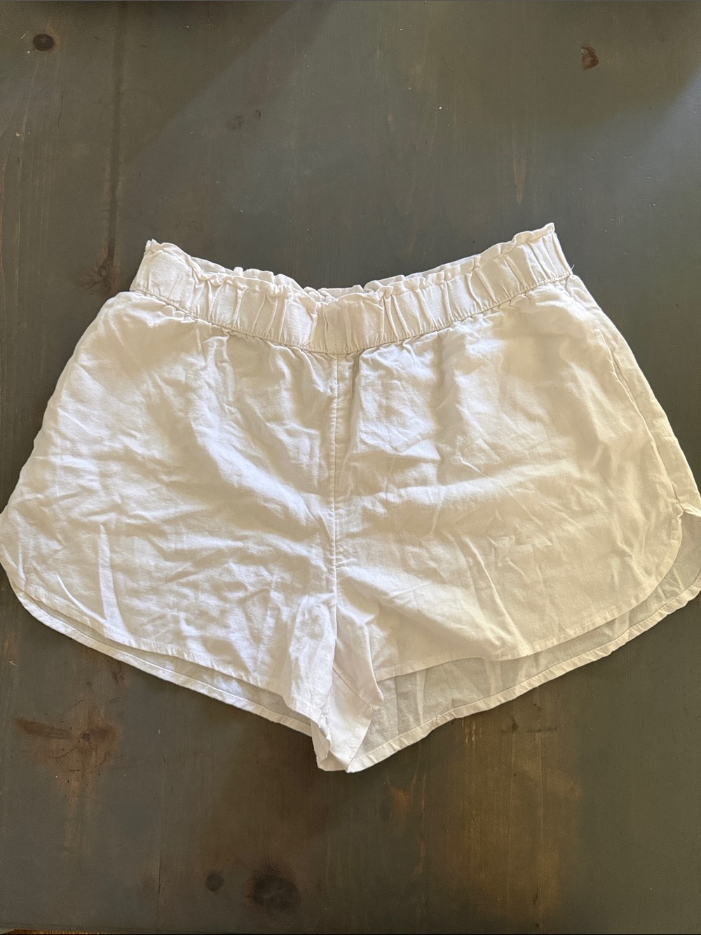 NWT Universal Thread White Pull On Linen-Blend Shorts L